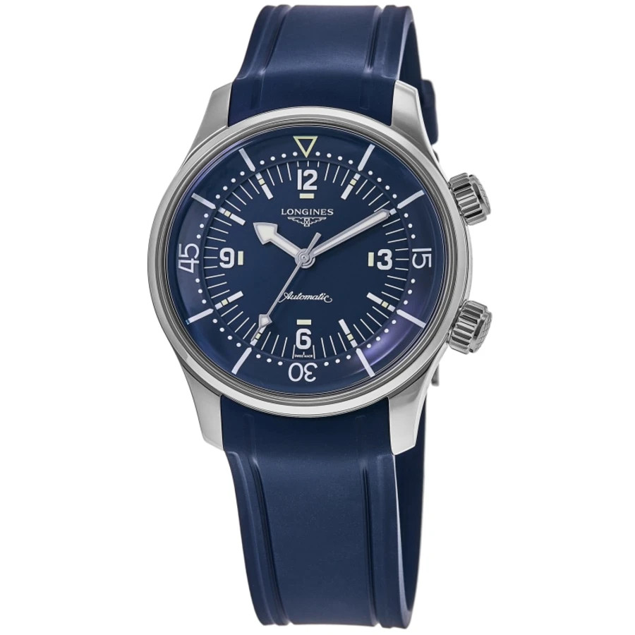 New Longines Legend Diver Automatic Blue Dial Rubber Men's Watch L3.764.4.90.9