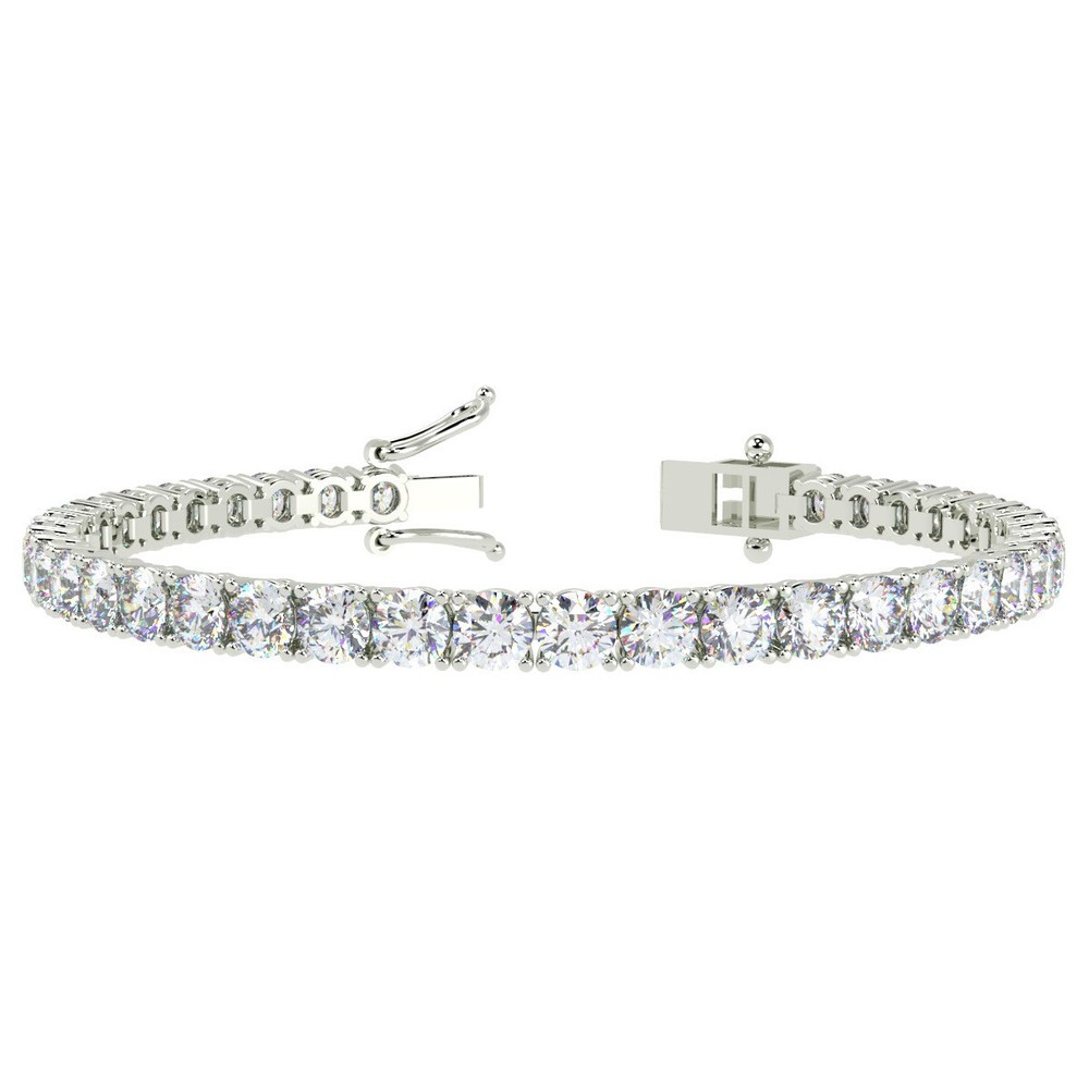 CLEARANCE SALE- 8Ct D/VS Lab Grown Round Diamond Tennis Bracelet White Gold-image