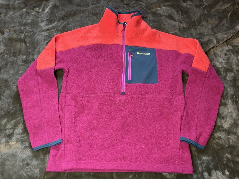 Cotopaxi Sweater Mens Medium Long Sleeve 1/4 Zip Casual Pullover Pocket Pink