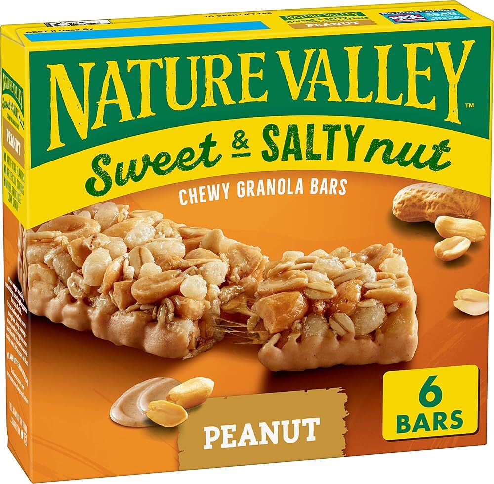 Nature Valley Granola Bars, Sweet and Salty Nut, Peanut, 6 Bars, 7.2 OZ