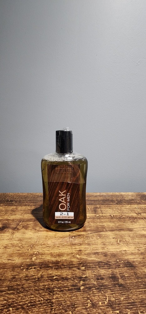 (1) Bath & Body Works OAK For Men Body Wash 10oz/295ml ~RARE~ 2 In 1 Hair + Body