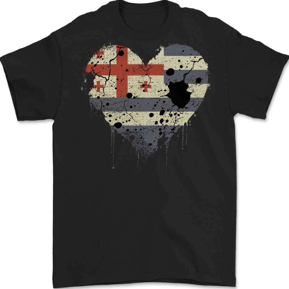 Love Flag Ajaria Football Mens T-Shirt 100% Cotton