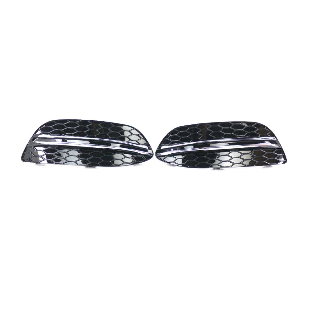 Fit For Benz W205 2014-2019 Set ABS Fog Light Grille Grill Cover Bezel Insert