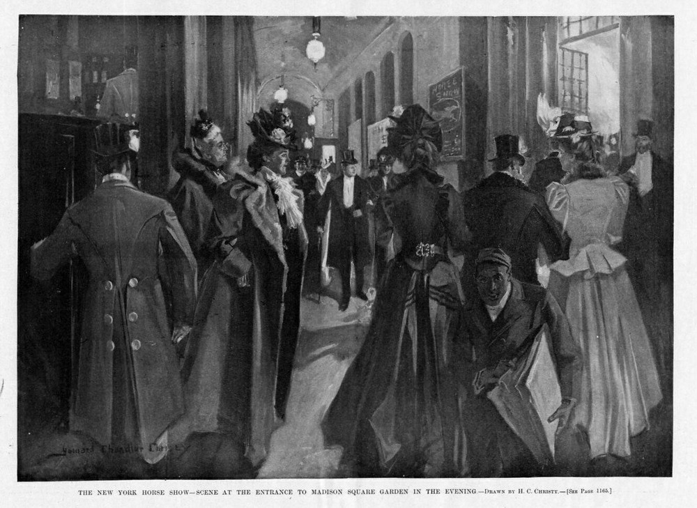 New York Horse Show Scene at Madison Square Garden 1898 Fashion