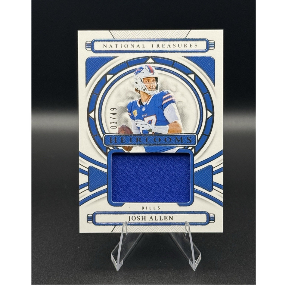 Panini 2025 National Treasures HEIRLOOMS Josh Allen Bills Relic /49 #H-JAN