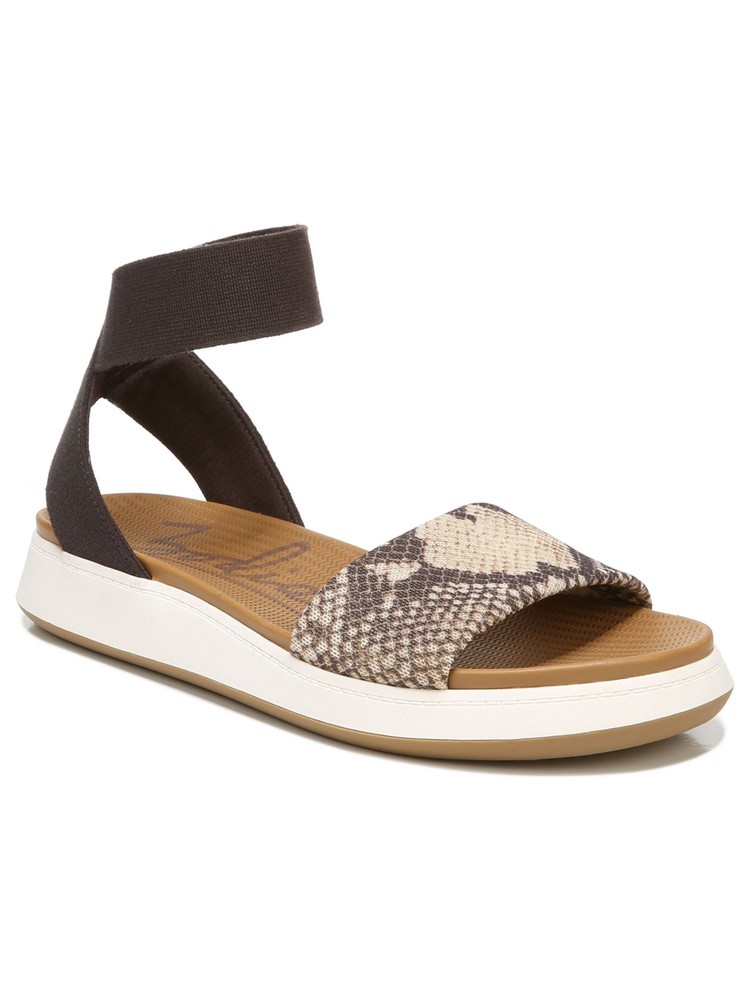 ZODIAC Womens Natural Beige Cyprus Open Toe Wedge Slip On Slingback Sandal 6 M