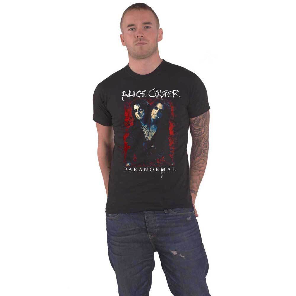 Official Alice Cooper Paranormal Splatter Logo Men's Black T-Shirt