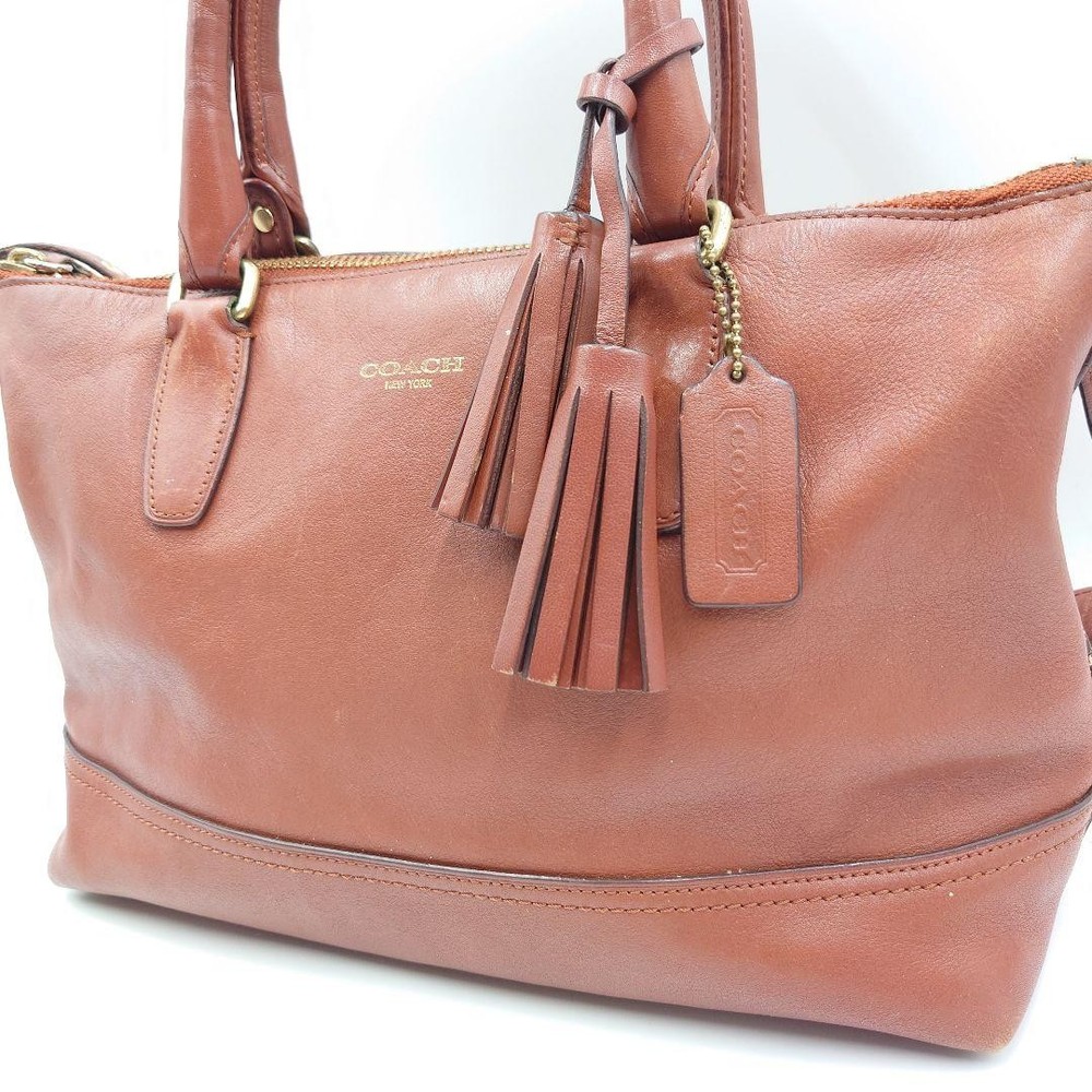 Authentic Coach Leather Brown Tote Bag Style G06071030