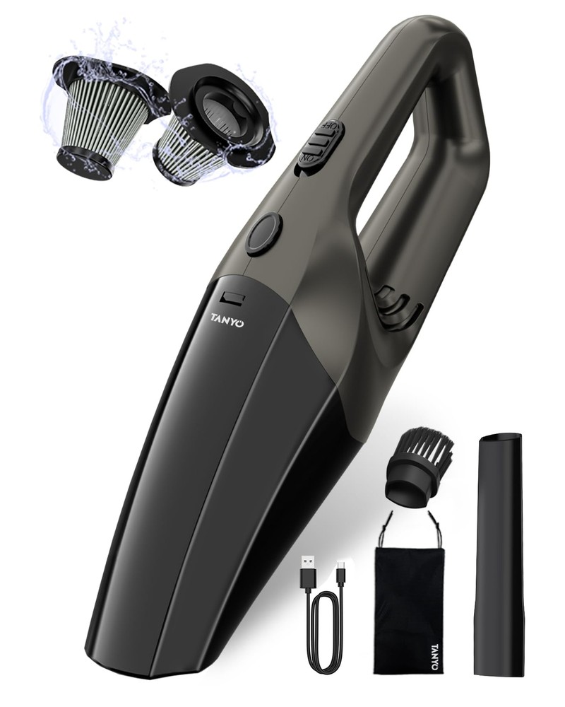 Car Vacuum Cordless, Handheld Car Vacuum with Best Suction and 12000PA Brushl...