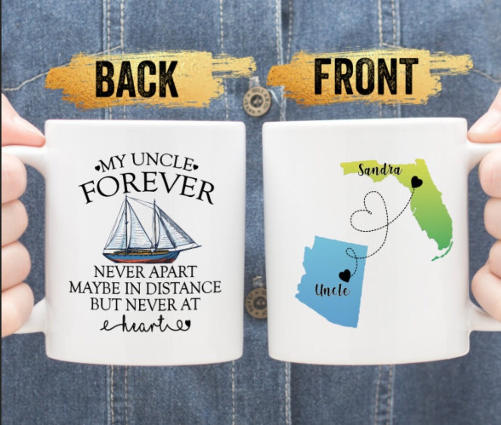 Fathers Day Mug For Uncle Personalized Uncle Mug State To State Mug Gift For-image