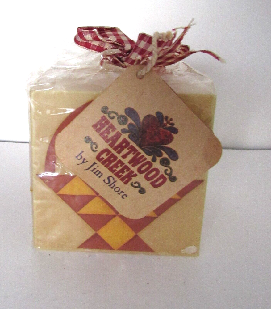 Enesco Jim Shore Heartwood Creek Vintage Flower Basket Square Candle