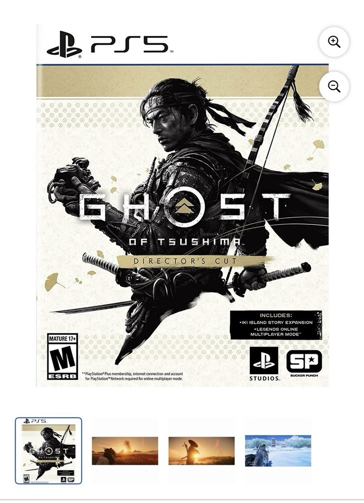 BRAND NEW Ghost of Tsushima - Director's Cut - Playstation 5 Factory Sealed