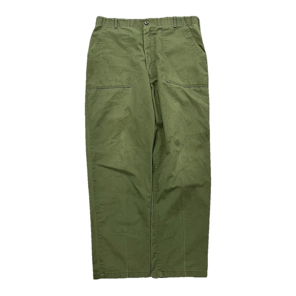 Vintage Military OG 507 Pants 38x3 1Green 80s Army Poly Cotton Blend Made In USA