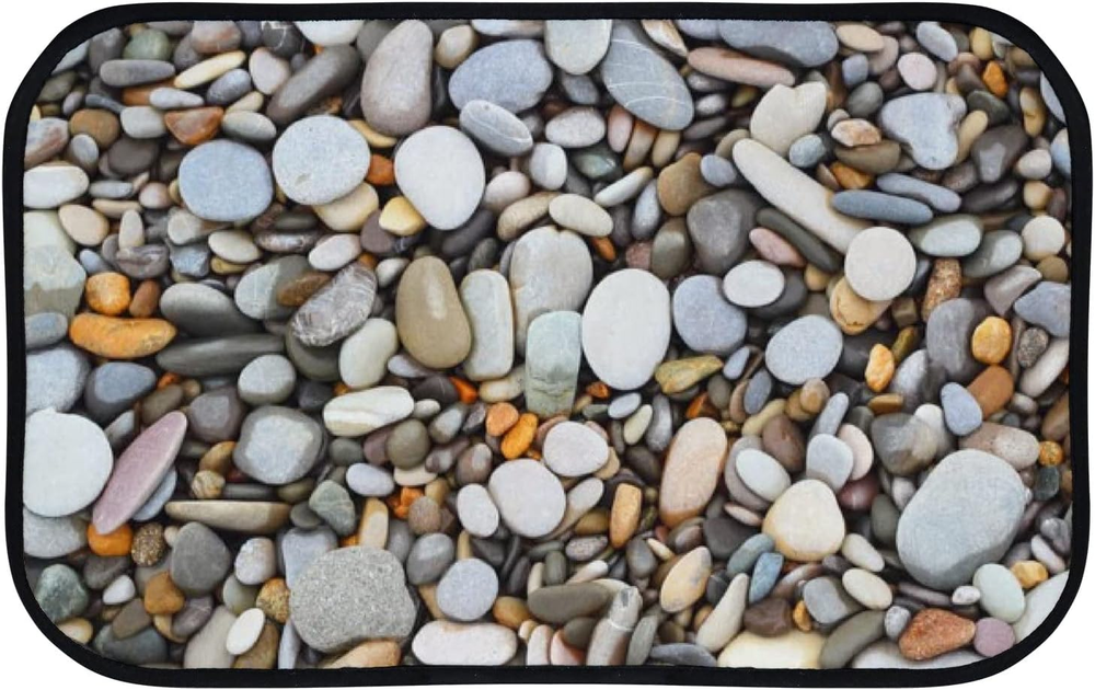 Bath Mat Natural Rock Pebbles Stones Doormat Decorative Floor Mat Indoo