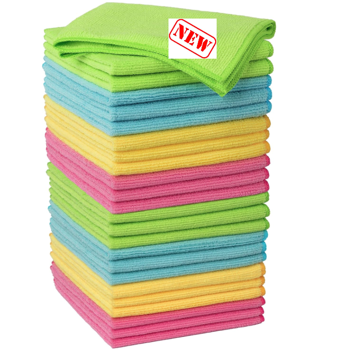 24-Pack Premium 12.6x12.6 Inch Microfiber Cleaning Cloths
