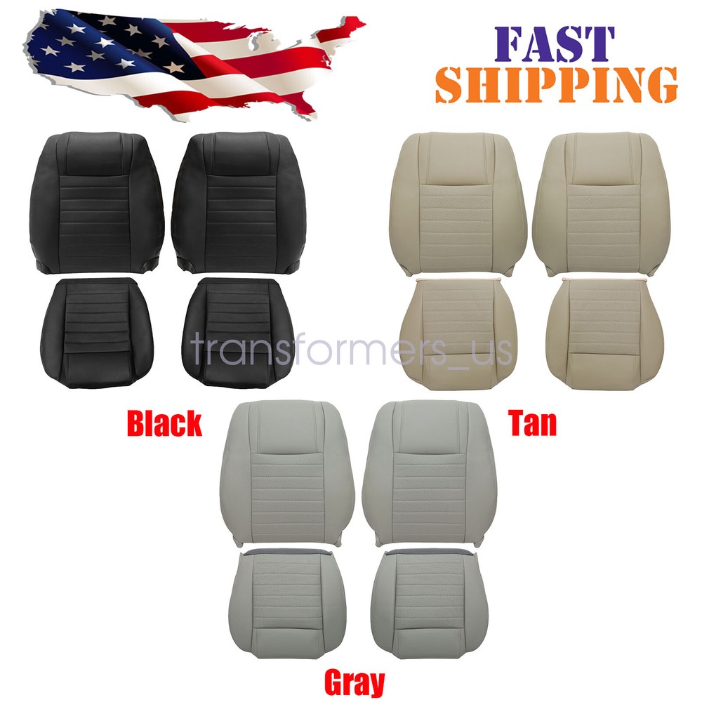 Fit For 2005-2009 Ford Mustang GT Driver / Passenger Bottom / Top AC Seat Cover