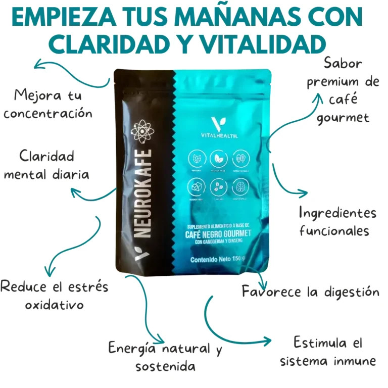 VITALHEALTH NEUROKAFE Brain Boost with Natural Ingredients