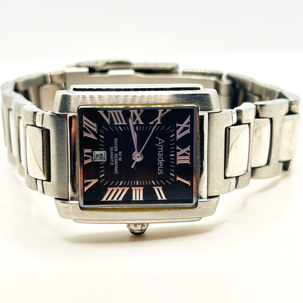 Fine Stainless Steel Amadeus Date Wristwatch (62)