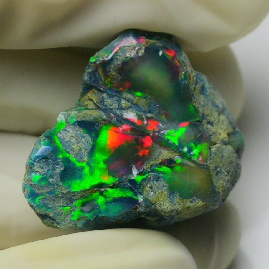 Black Opal  24.25 Carats, Natural Ethiopian Opal Rough, Opal Raw Crystal