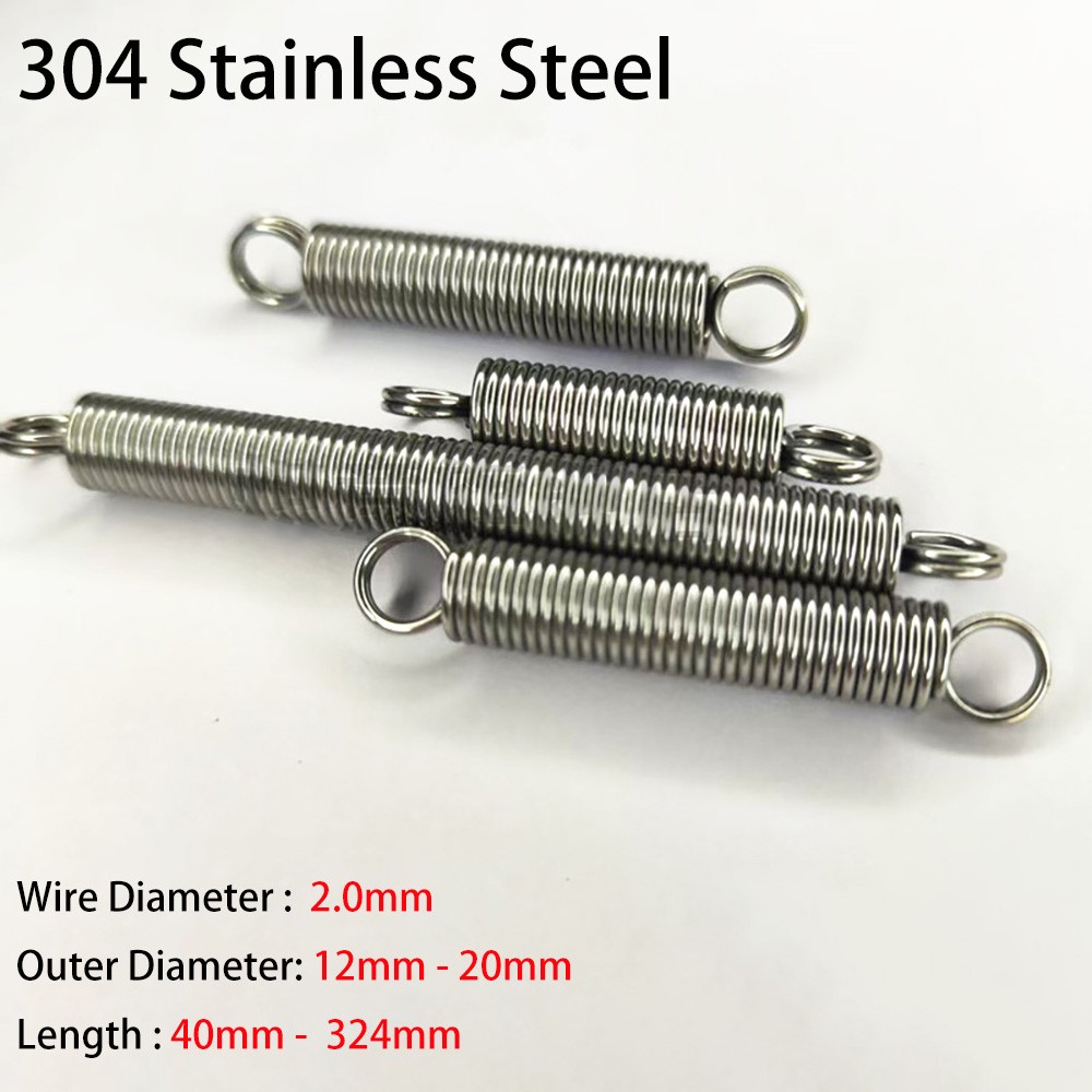 Stainless Steel 2.0mm Closed Loop Tension Extension Springs