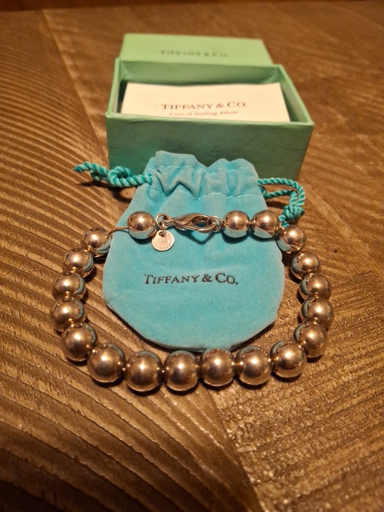 Tiffany & Co. 925 Silver 10mm HardWear Bead Ball 7.25