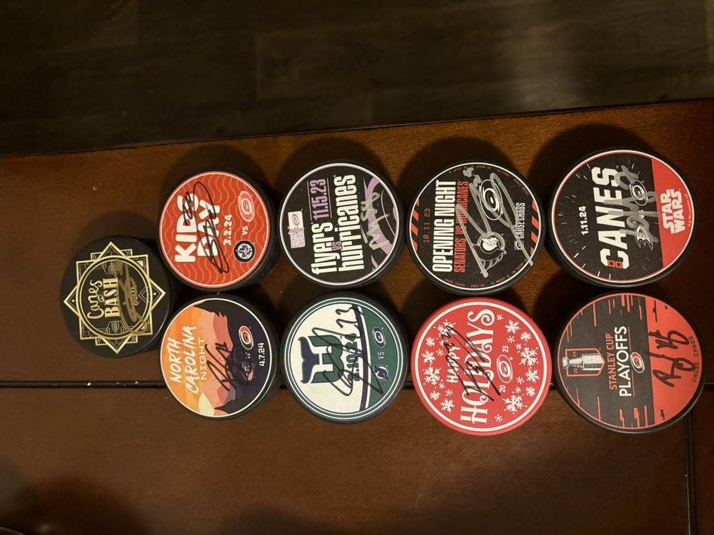 Carolina hurricanes 2023-2024 Myserty Puck Set