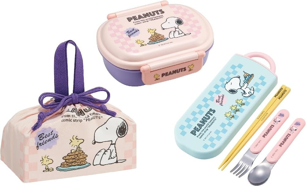 80s Retro Skater Peanuts Lunch Box with Fluffy Lid - Dishwasher Safe & Antibacterial