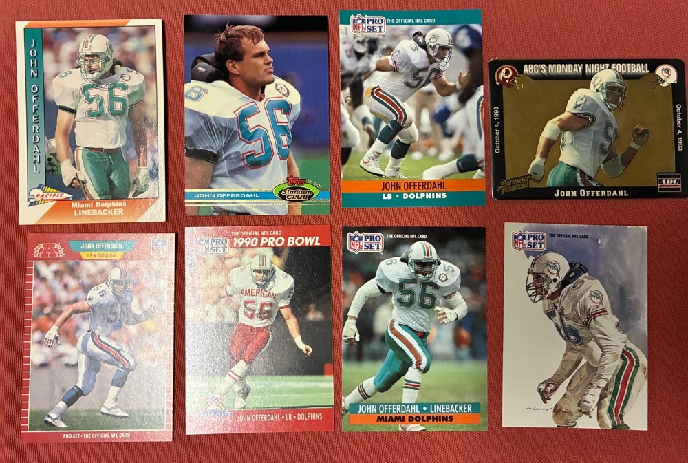 John Offerdahl Football Card Lot (8) All Different Base.