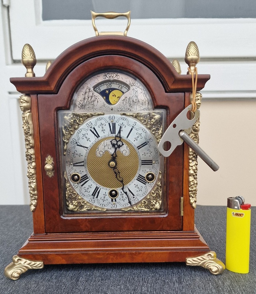 Warmink Westminster  Quarter Strike Bracket Clock With Moonphase Dutch