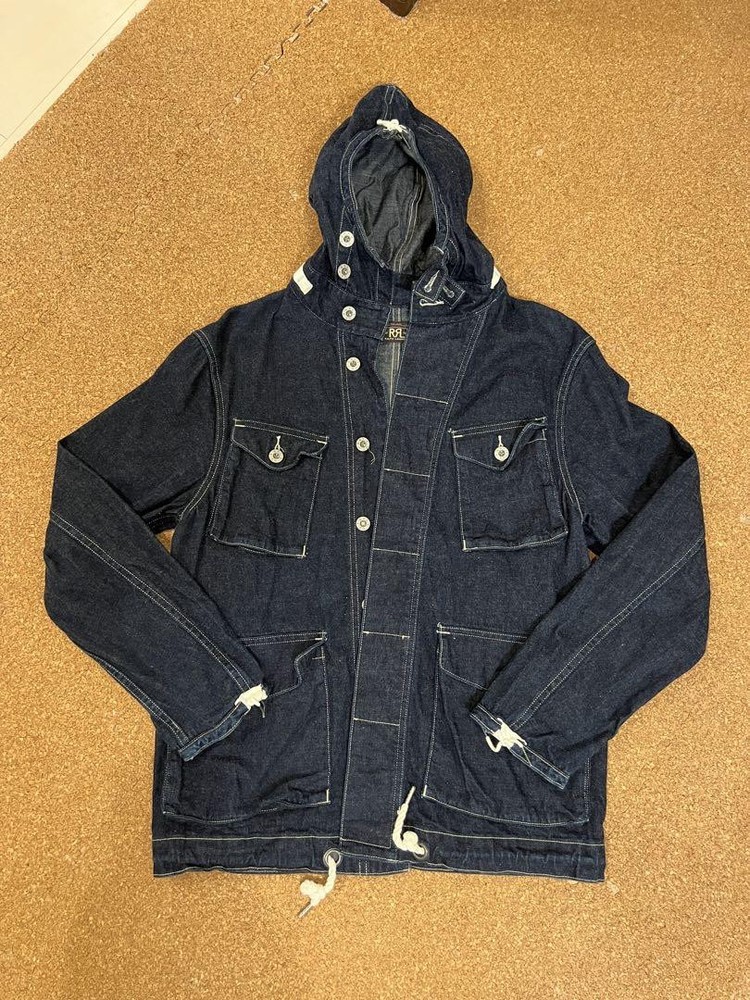 Rrl Us Navy Denim Parka Coverall _#rr253