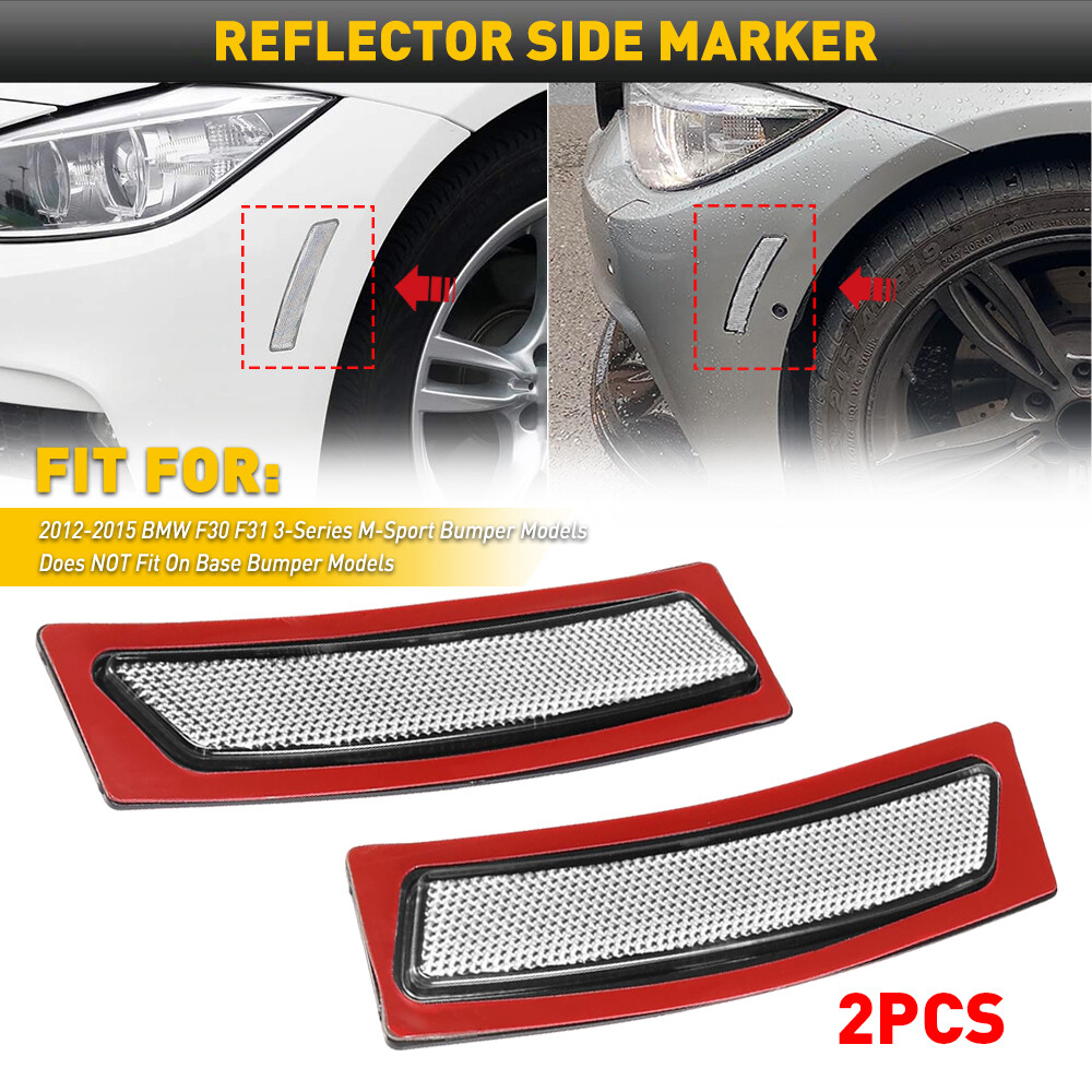 BMW F30 F31 3-Series M-Sport Front Bumper Reflector Side Marker Lights 2012-2015