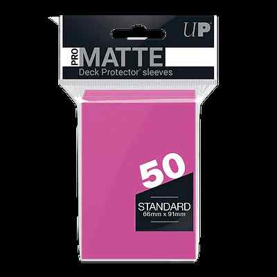 Pro-Matte Sleeves (50ct) - Bright Pink Ultra Pro GAMING SUPPLY BRAND NEW