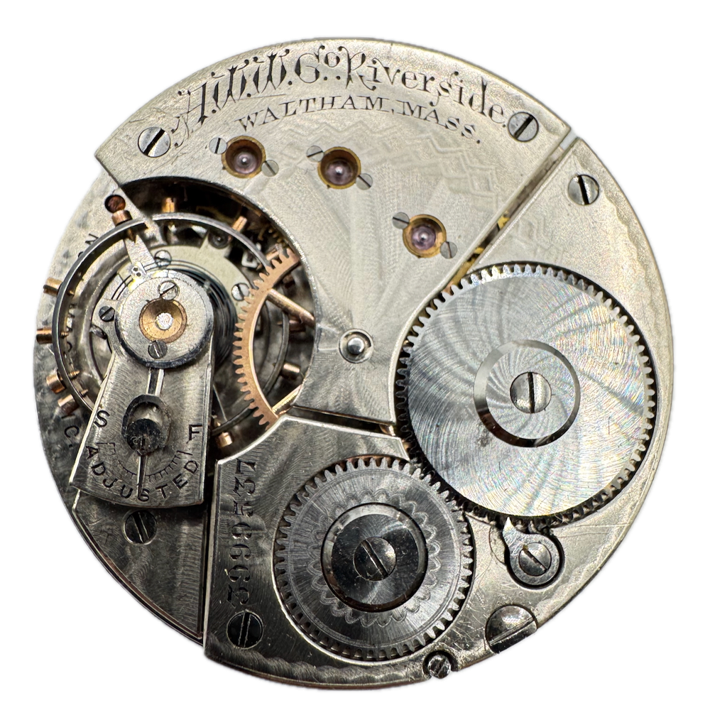 Antique 16s 1889 Waltham 15 Jewel Mechanical Pocket Watch Movement Riverside