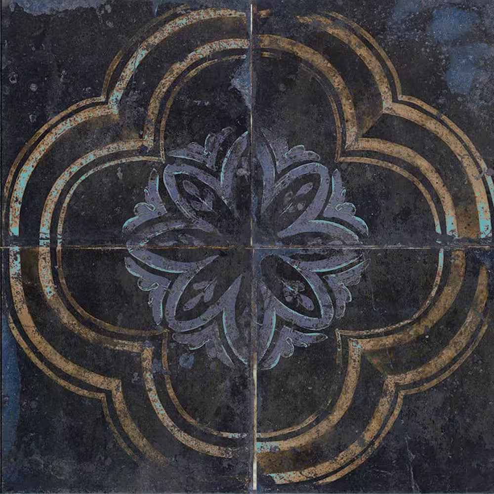 Purple and Black R32 7 In. X 7 In. Vinyl Peel and Stick Tile (24 Tiles, 8.17 Sq.