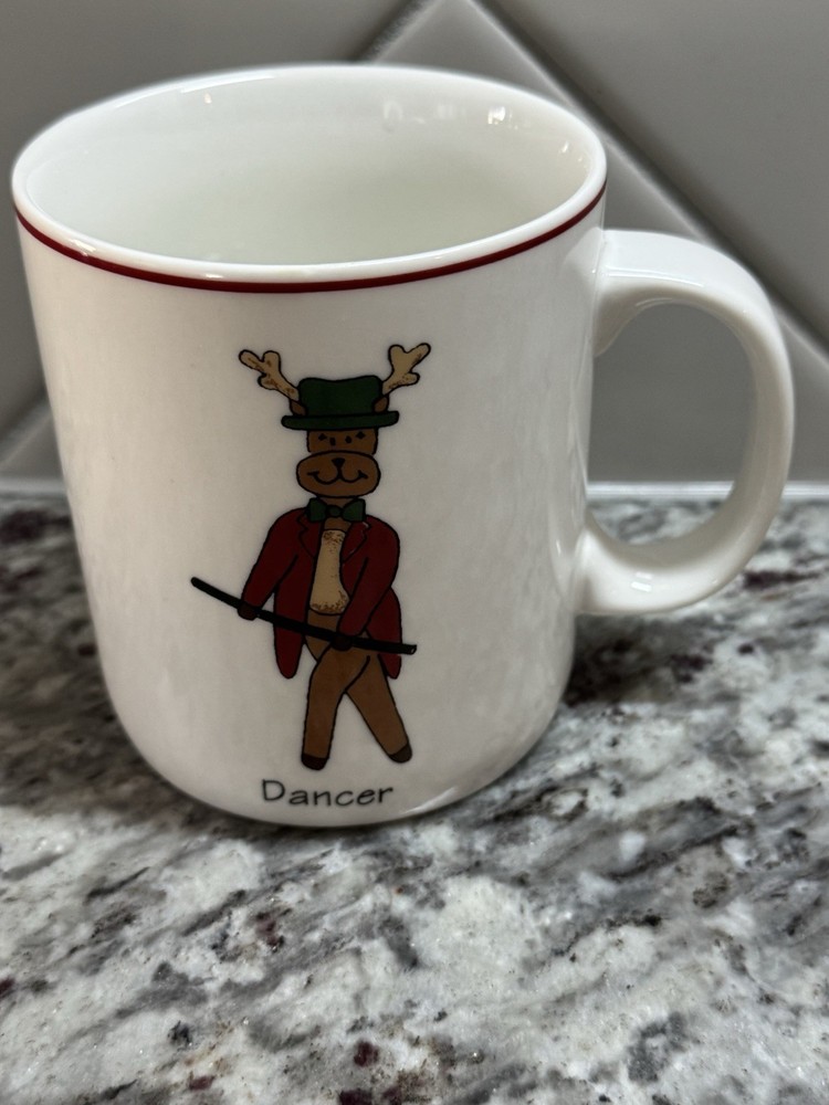 Festive Christmas Reindeer Dancer Hot Chocolate Coffee Mug