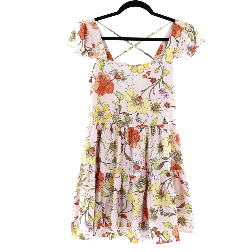 Lottie & Holly BOG Collective Floral Dress Women's Pink Bohemian Gypsy Cottage
