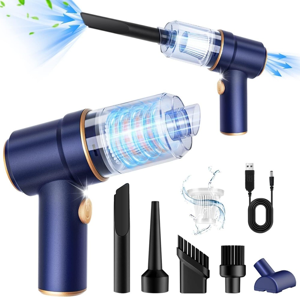 Handheld Car Vacuum Cleaner  9000Pa Vacuum Cleaner and Air Duster  120W Hig...
