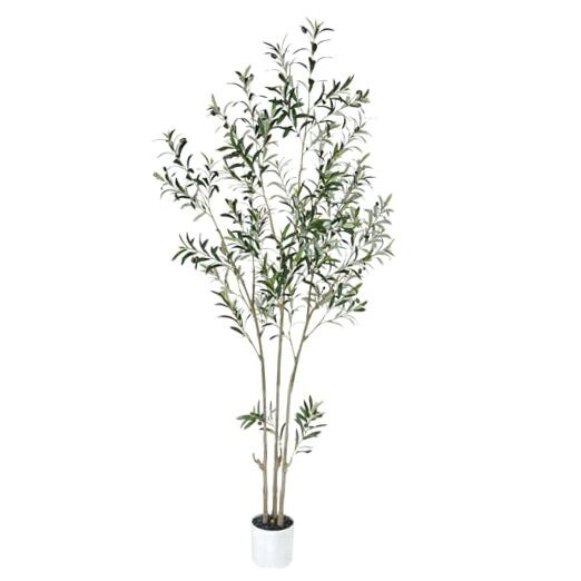 7ft Fluffy Artificial Olive Tree for Indoor Home Corner Decor 84 Inches Tall