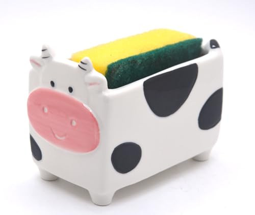 Cute Kitchen Accessories Cow Sponge Holder Kitchen Decor Home Decor Cow Decor