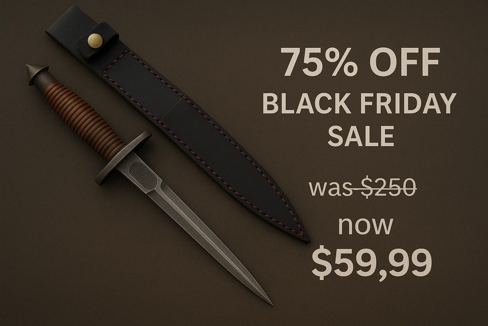 CASE V-42 US Special Forces WWII Dagger Double Edge  Knife  - CLEARANCE SALE-image