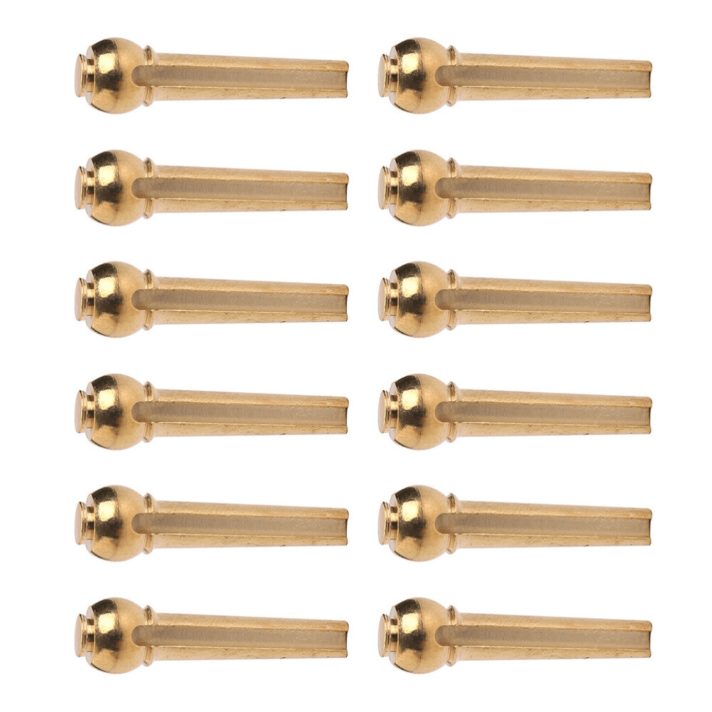 12 Pcs Guitar Brass String Nail Pin Peg Electric Bass Guitars Acoustic