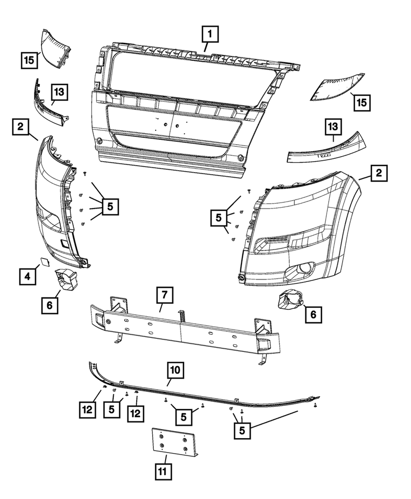 Genuine Mopar Front Bumper Fascia Left 1ZT92JXWAA