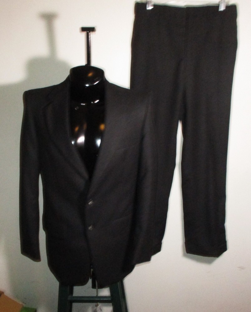 BOTANY 500 Dark Gray Wool 2 Pc Suit Men's Size 38R, 32X31