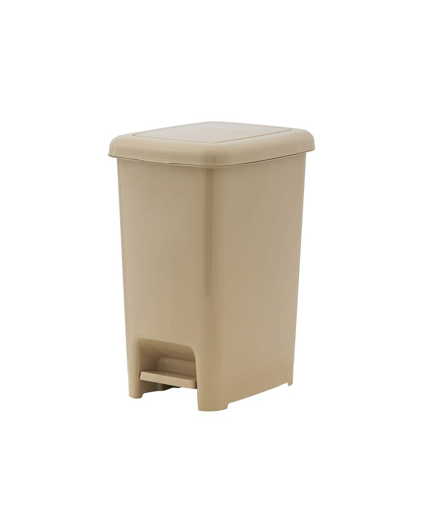Superio Slim Step On Trash Can, Beige Waste Bin with Foot Pedal Lid 26 Liter,...
