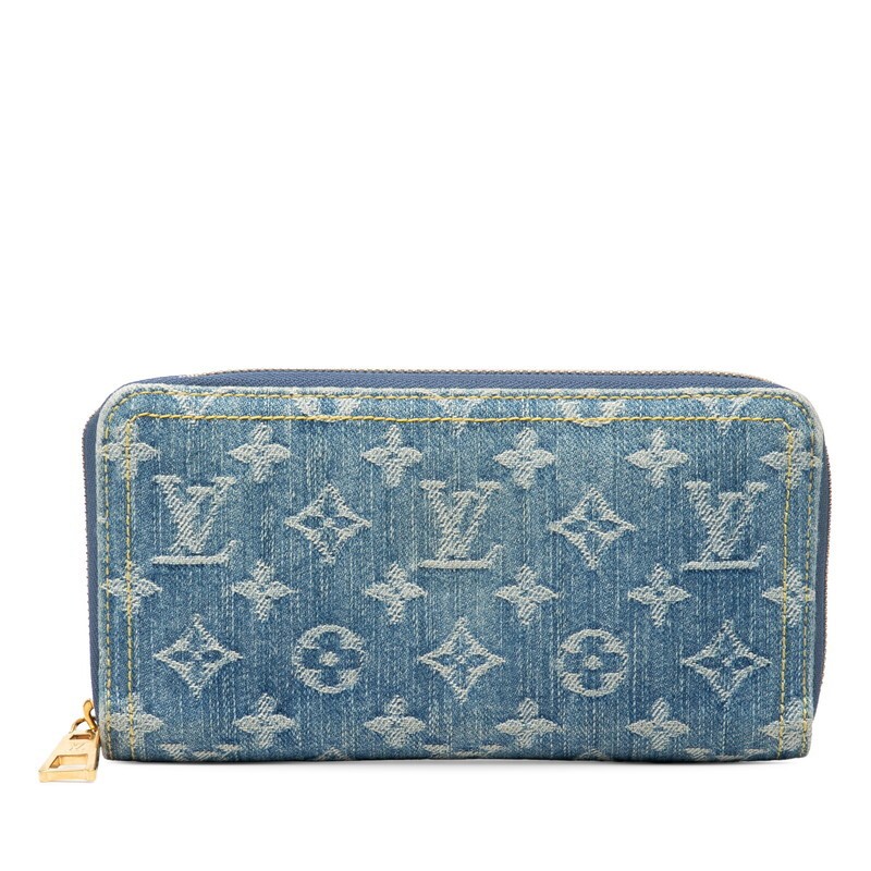 Louis Vuitton Monogram Denim Remix Zippy Wallet M82958 Light Blue 19172