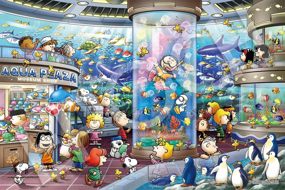 Snoopy Aquarium 1000-Piece Jigsaw Puzzle 50x75cm by Epoch PEANUTS 12-601s with Glossy Finish