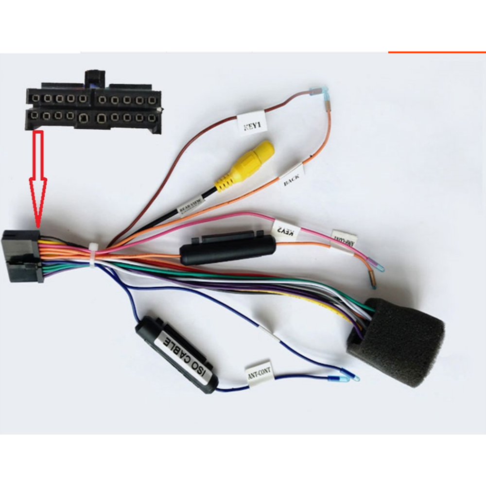 Universal ISO Android Car Stereo Harness Adapter with 20-Pin Wiring Connector