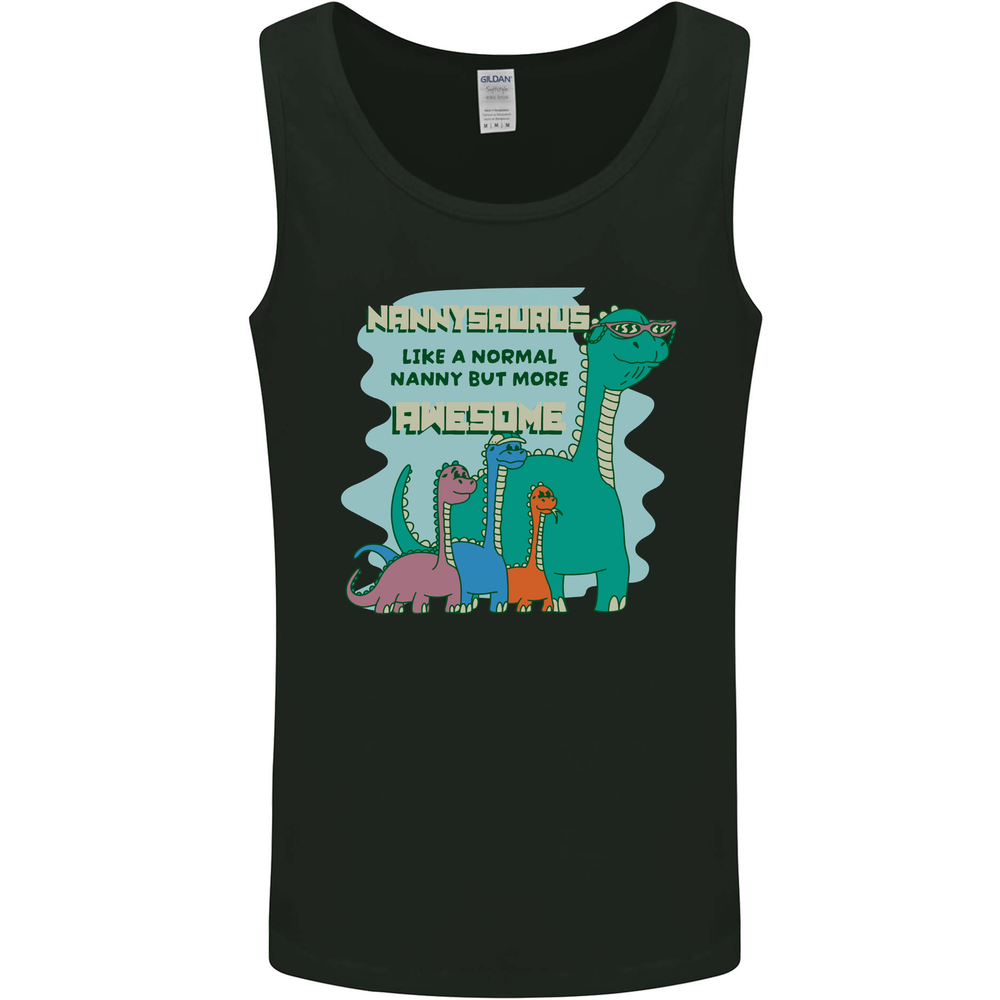 Nanny-saurus Funny Dinosaur Grandkids Mens Vest Tank Top