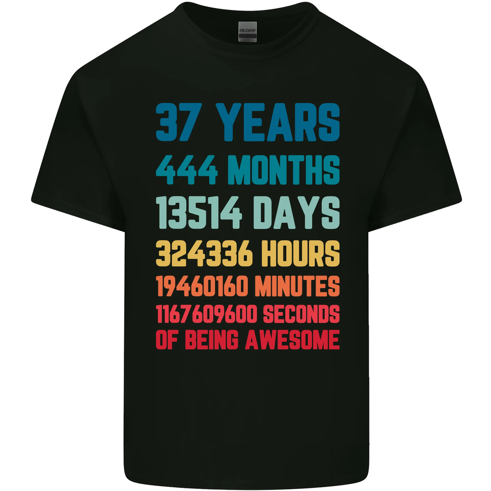 37th Birthday 37 Year Old Mens Cotton T-Shirt Tee Top