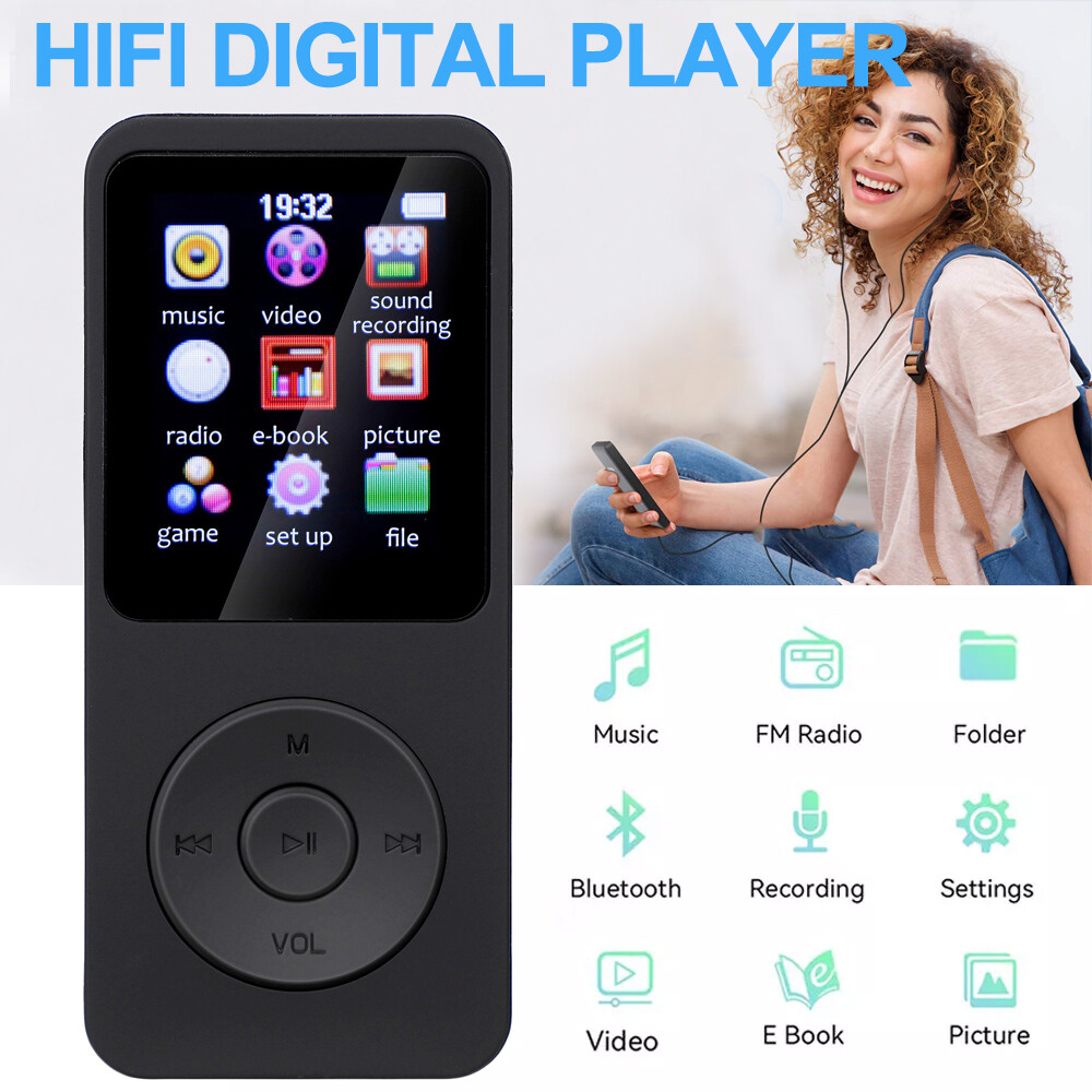 MP3 Bluetooth HiFi Lossless Music Player FM Radio Recorder for Running Walking